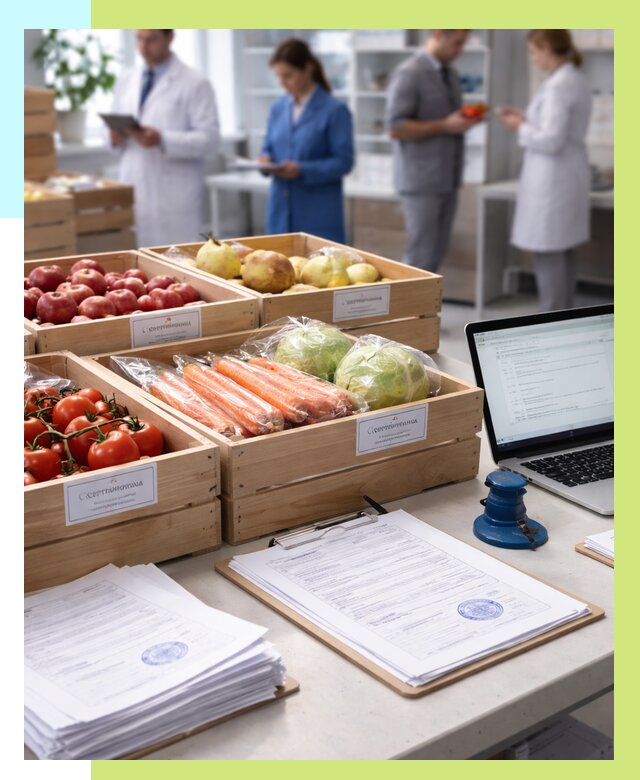 Сертификация овощей и фруктов в Шахтах от 9225 р. | Алешин-Шхт