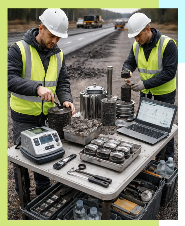 Сертификация асфальта: испытания и подтверждение в Шахтах