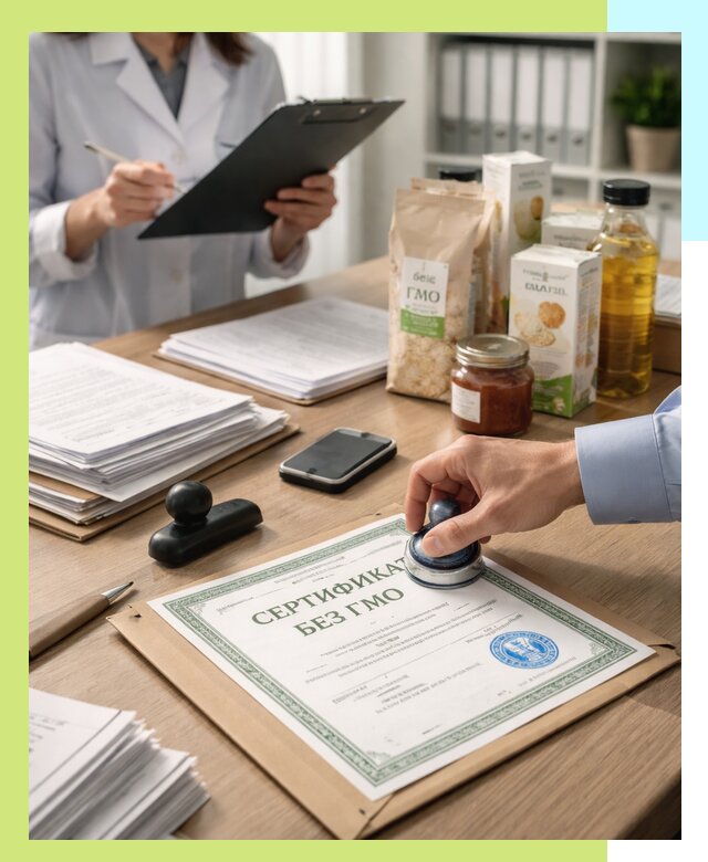 Получение сертификата Без ГМО для продукции в Шахтах
